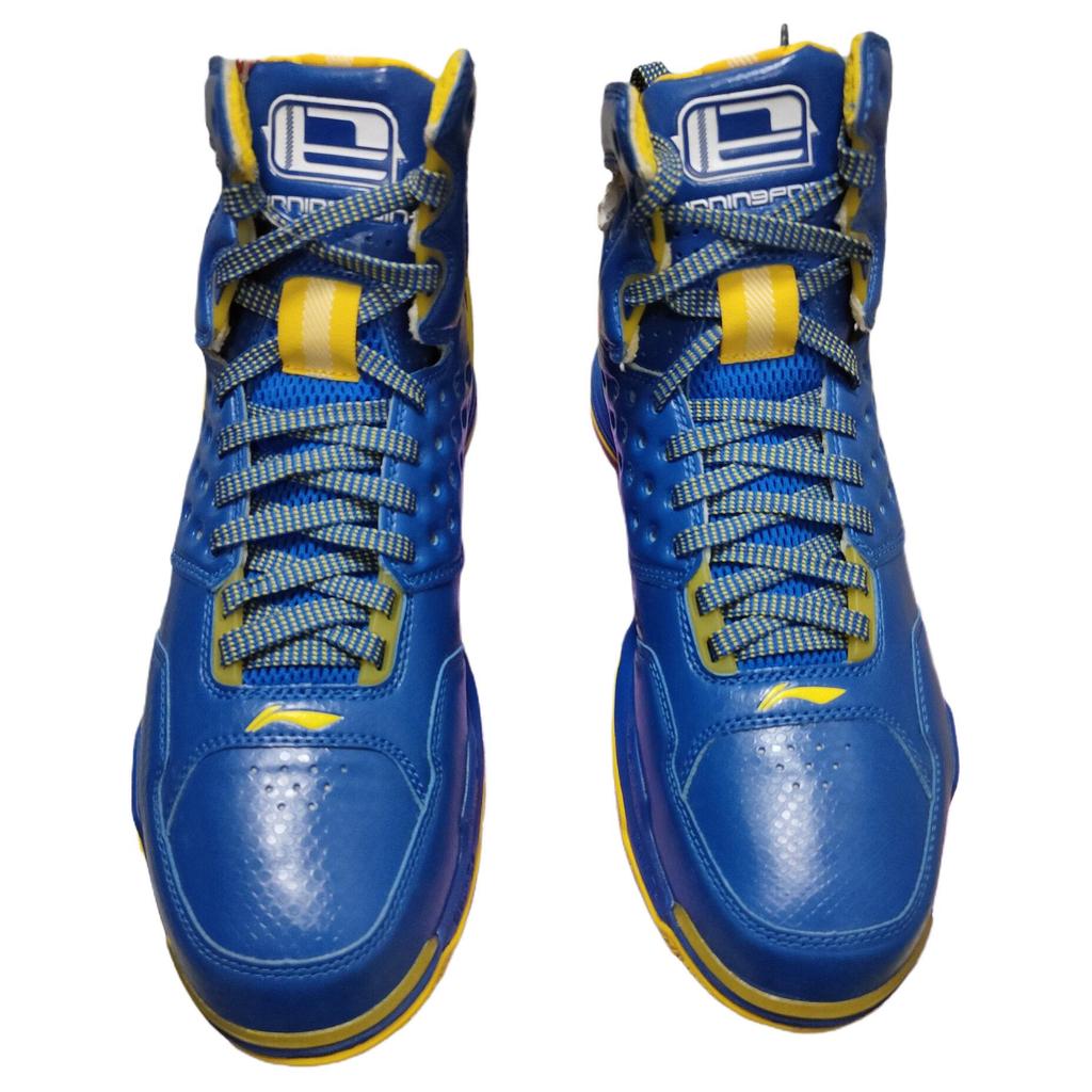 Li Ning Dämpfung, Abriebfeste High-Top-Basketballschuhe Unisex Blau ABAG041-2