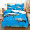 Polyester Comfortable Marine Animal Shark Pattern Duvet Cover Set With Duvet Cover And Pillowcases King Queen Twin Sizes For All Ages