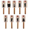 In-Stock Cheese & Butter Knife Set: Stainless Steel Black Blade with Acacia Wood Handles, Western Cutlery