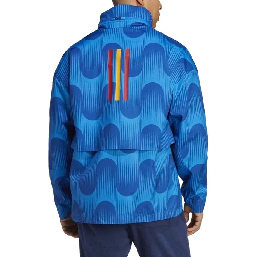 Adidas 2022-23 Lifestyler MyShelter Zipper Stand Collar Comfortable Jacket Men Jackets Blue HE8899