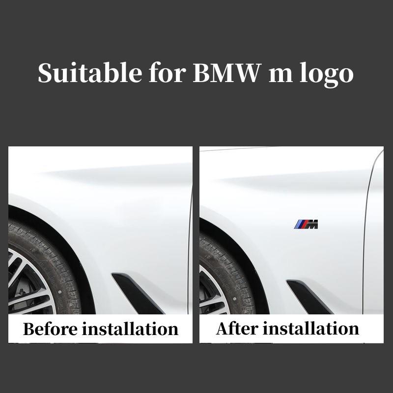2 Stück passend für BMW M-Standard ABS-Kunststoff-Beschriftung 1/3/5/7 Serie Seiten-Standard Kotflügel M-Standard X1X3X5m Sport Heck-Beschriftung.