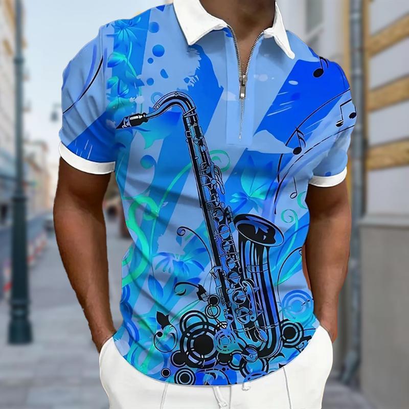 

Мужская рубашка поло повседневная на молнии с коротким рукавом модная повседневная на молнии летняя весенняя рубашка стандартного кроя с цветным принтом 3D-принт 8XL жёлтый