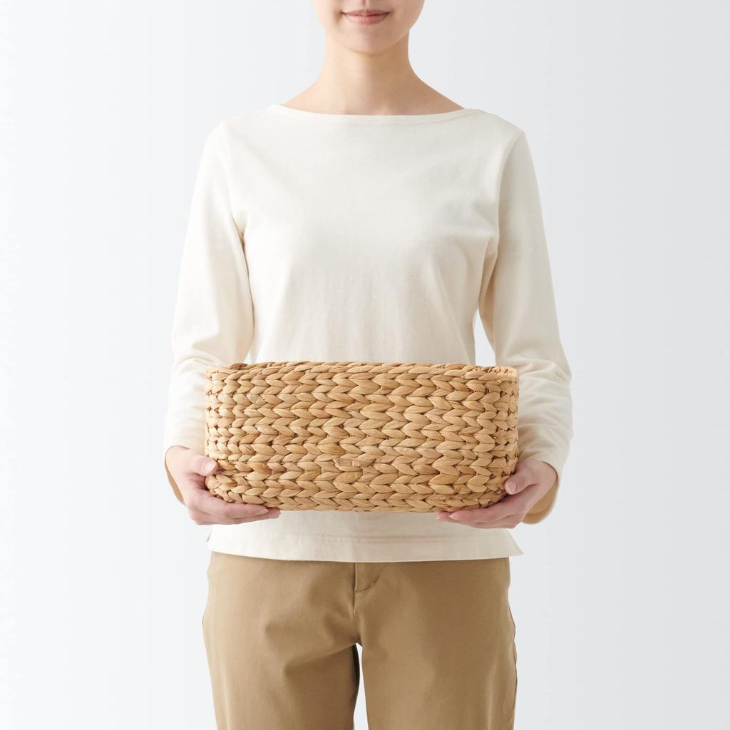 MUJI Rectangular 34cm X 23cm X 16cm Water Item 12361091 Basket, Medium, (W) (D) (H), Hyacinth, No. (Basket)
