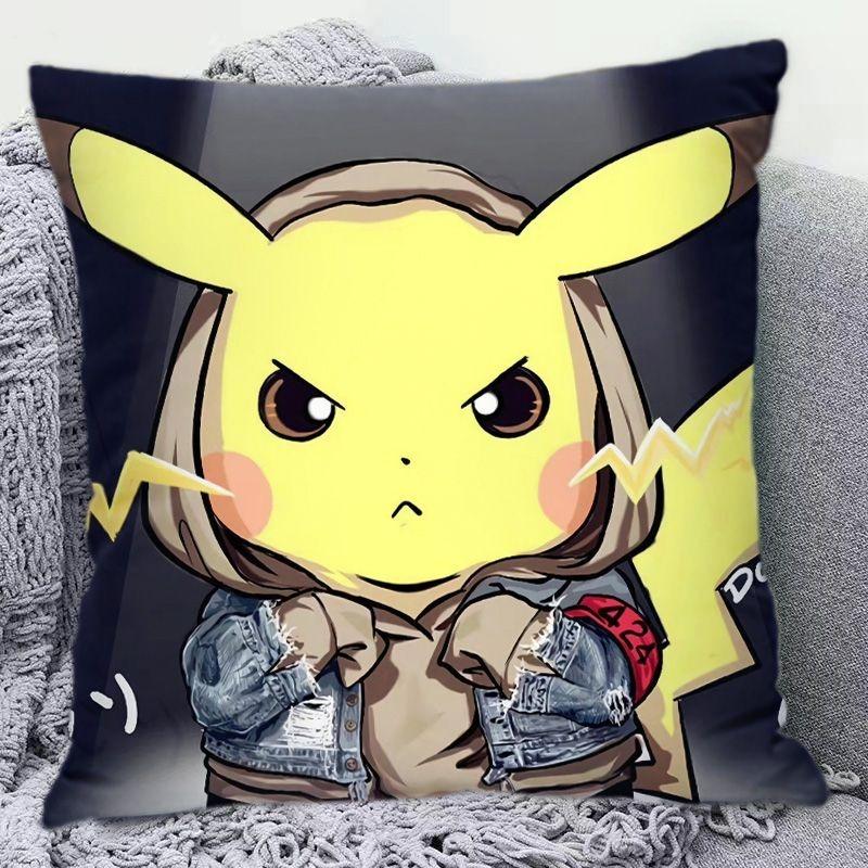 1 Stück niedlicher Pikachu Kissenbezug cooler Pikachu Kissenbezug Raumdekoration Kissenbezug Sofakissenbezug Heimdekoration