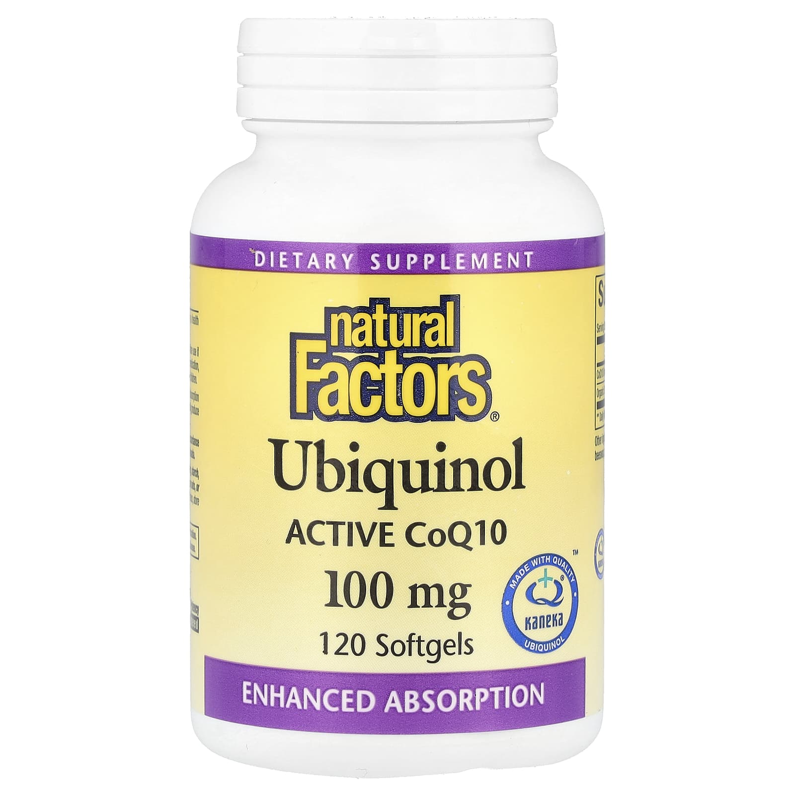

Ubiquinol, Qh Active Coq10, 100Mg, 120 Softgels