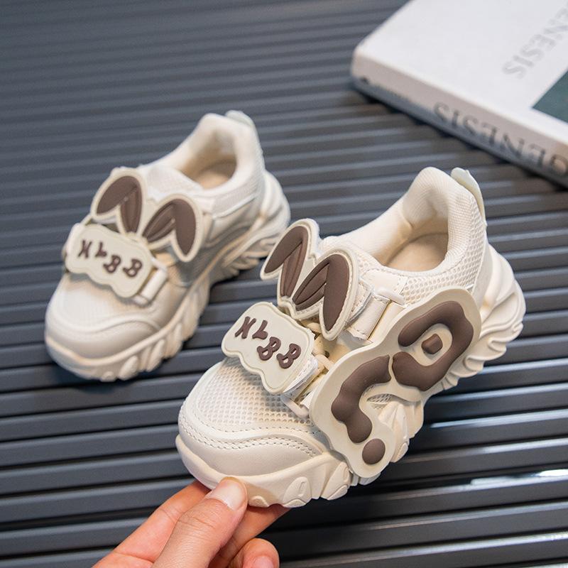Kinder Netzschuhe Mädchen Sportschuhe Frühling und Herbst Neu Atmungsaktiv Mädchen Papa Schuhe Vielseitige Weichsohlige Laufschuhe