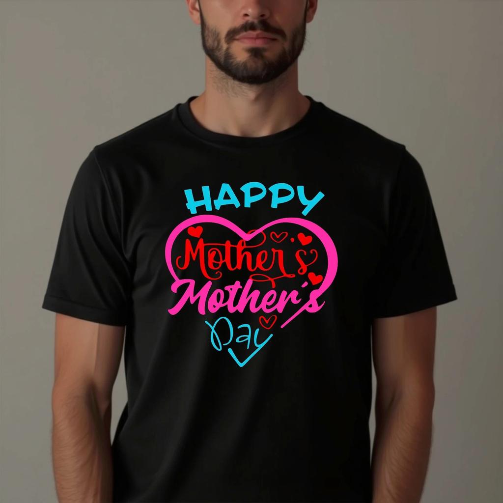 Happy Mother's Day T-Shirt, Funny Mama Grandma Heart Graphic Mom Gift Tee