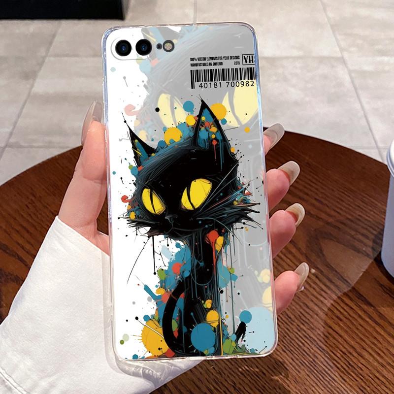 Jelly Casing For iPhone 7 Plus / 8 Plus Clear Silicone Soft TPU Back Cover Capa For iPhone 8 Plus Cute Rabbit Cat Phone Case