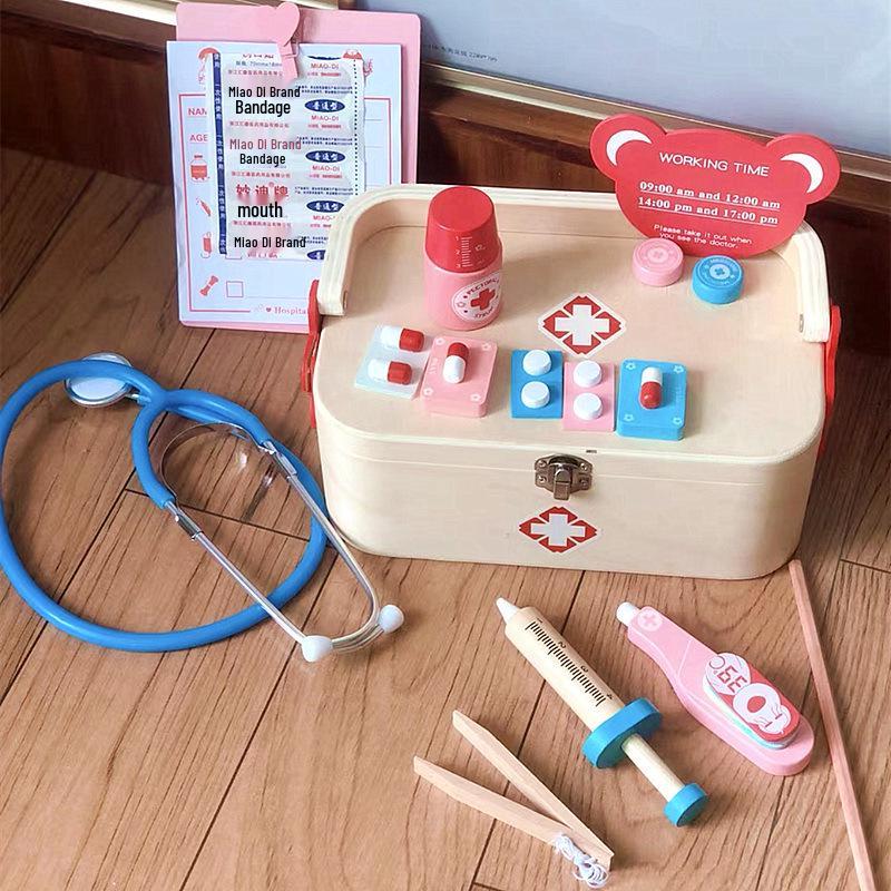 

Wooden Doctor Playset for Kids - Educational Nurse and Dentist Toy