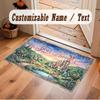Fantasy Magic Theme Soft Crystal Velvet Rug Custom Name & Text Print Non Slip Floor Rug for Bedroom Living Room