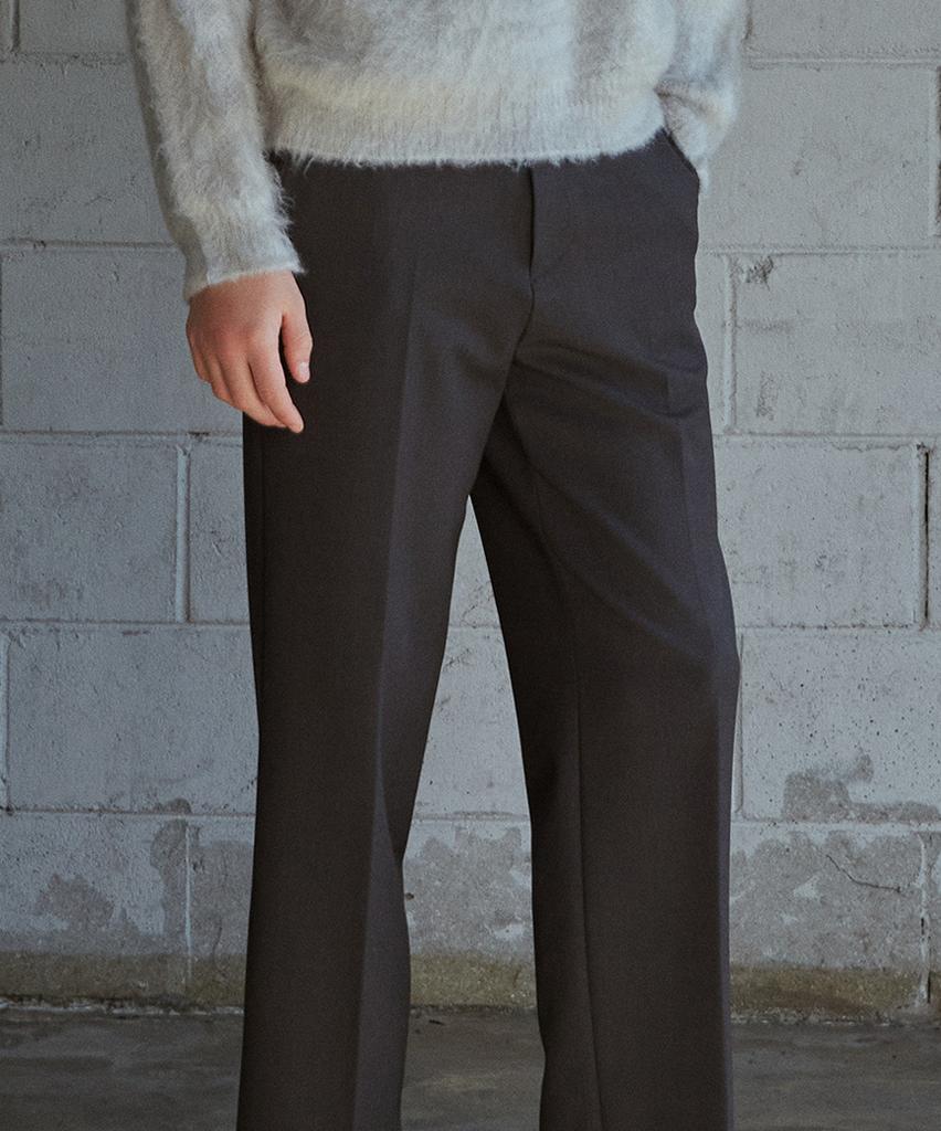 NODU Simple Slacks [Charcoal]
