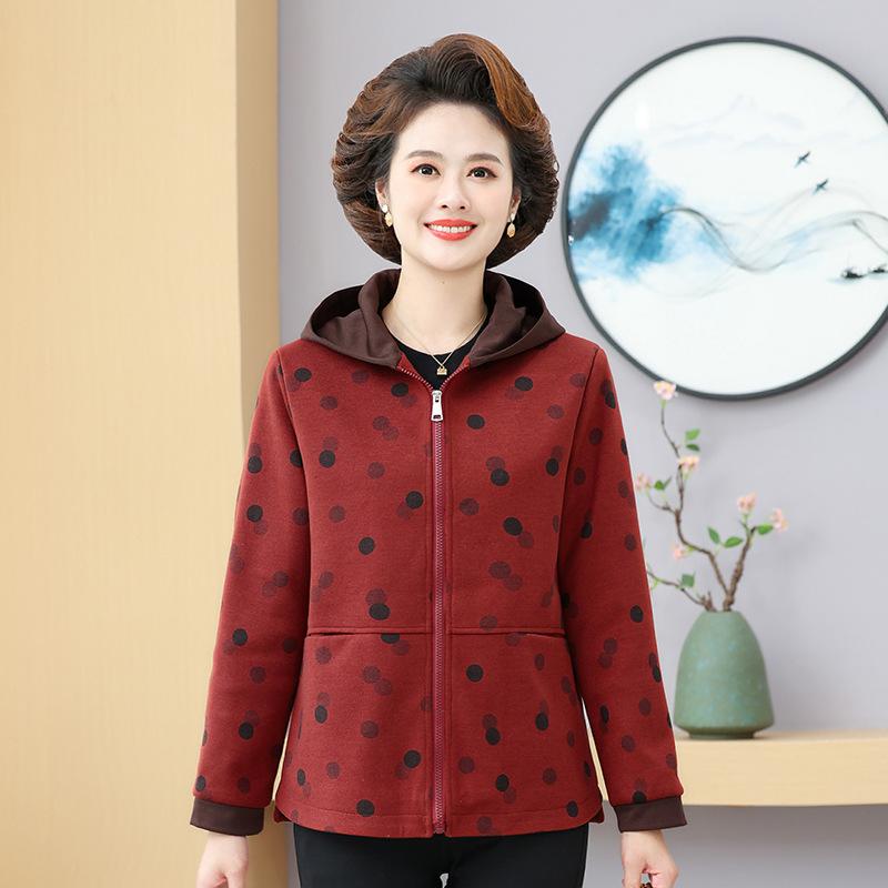 Spring new hooded jacket short casual top medium women's jacket