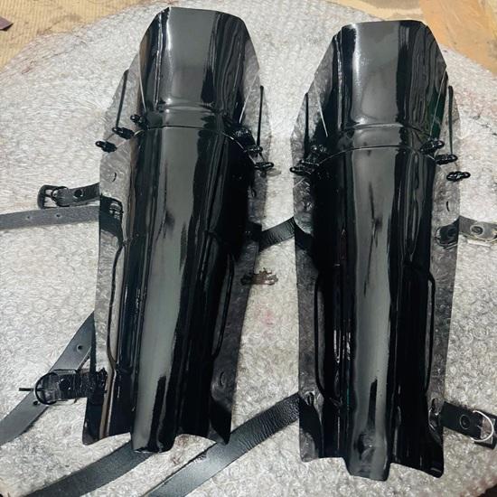 Steel Roman Muscled Leg Greaves  Medieval LARP Cosplay Armor Costume