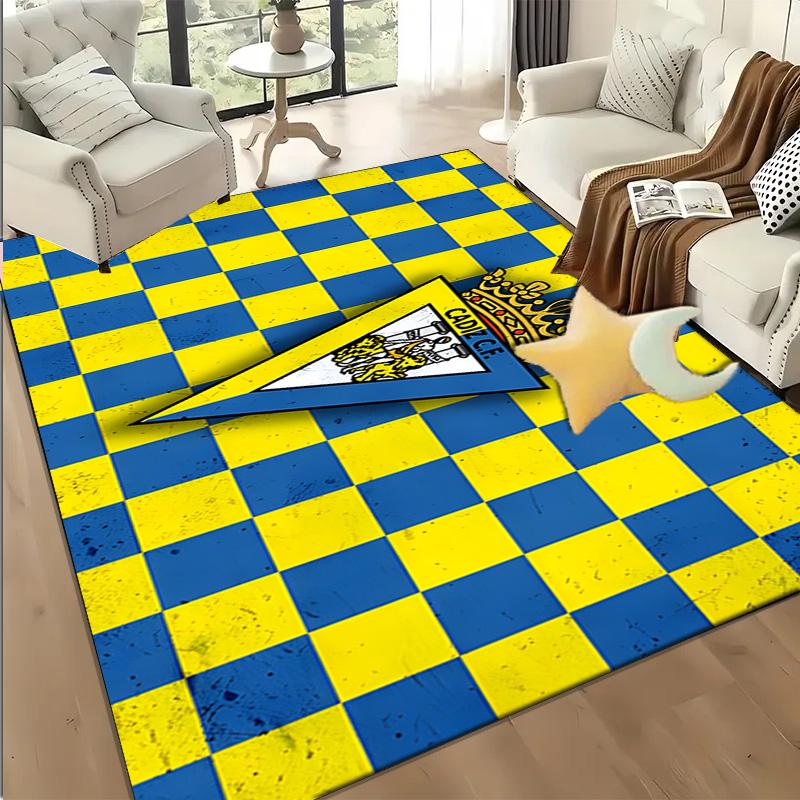 1PC Cadiz Cf Badge Design Floor Mat for Living Room, Game Rooms, Office, Bedroom, Office Floor Mat Playful Design, Christmas fan gifts