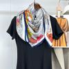 Spring 100% Mulberry Silk Printing Returns To Natural Silk Square Scarf Women'S Premium Plain Crepe Satin Silk Gift