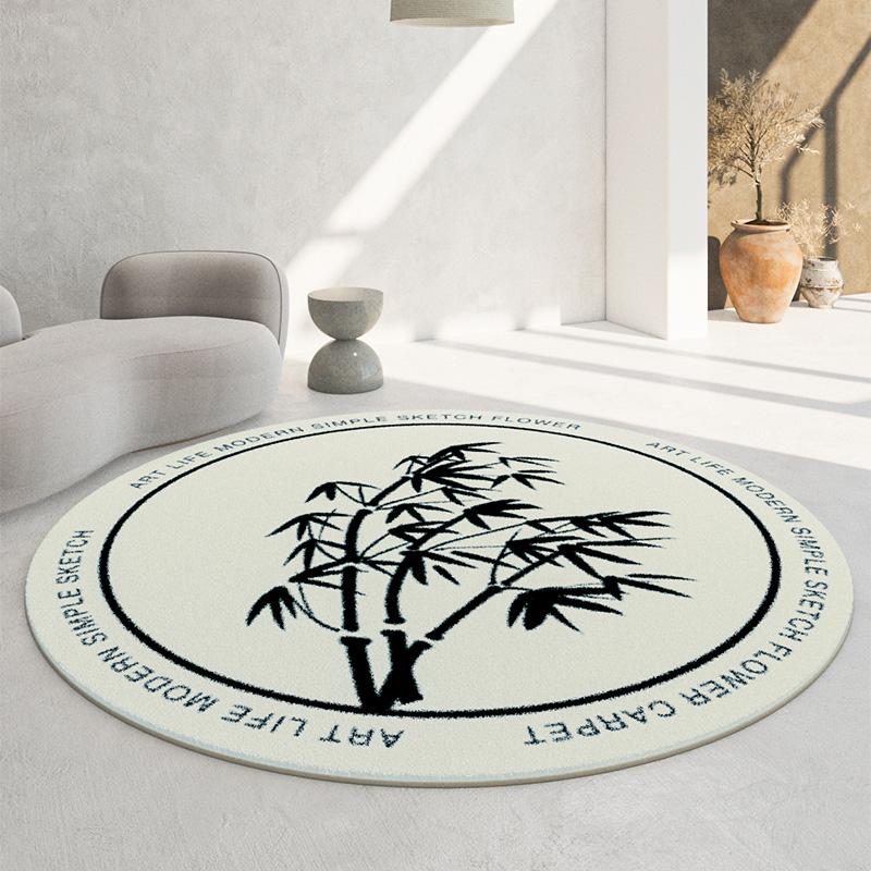 Soft Round Imitation Cashmere Carpets Modern Decoration Living Room Sofas Rugs Simple Home Bedroom Carpet Large Area Lounge Rug