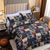 Rustic Print Bedding Set Soft Comfortable Duvet Cover For Bedroom Guest Room (1*Duvet Cover + 2*Pillowcases Without Core)