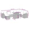 VidaXL Salon de Jardin avec Coussins 9 pcs, Canapés de Terrasse, Ensemble de Meubles de Patio, Mobilier d'Extérieur, Gris 3275965