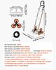 Stair Climbing Cart, 150 Kg Stair-Climb Capacity, Aluminum Alloy Folding Trolley Cart with Telescoping Handle, 6 Wheels and 2 Bungee Cords, Stair