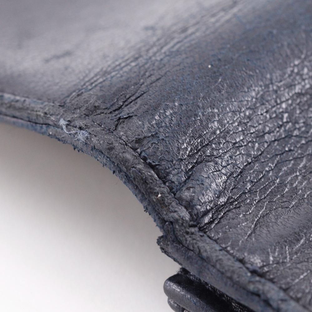 Chanel COCO Mark Purse Vintage Black Lambskin Women Used