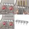 Modern Minimalist Abs Bathroom Wall Mount Mop Holder With Strong Clips And Hooks For Home Organization