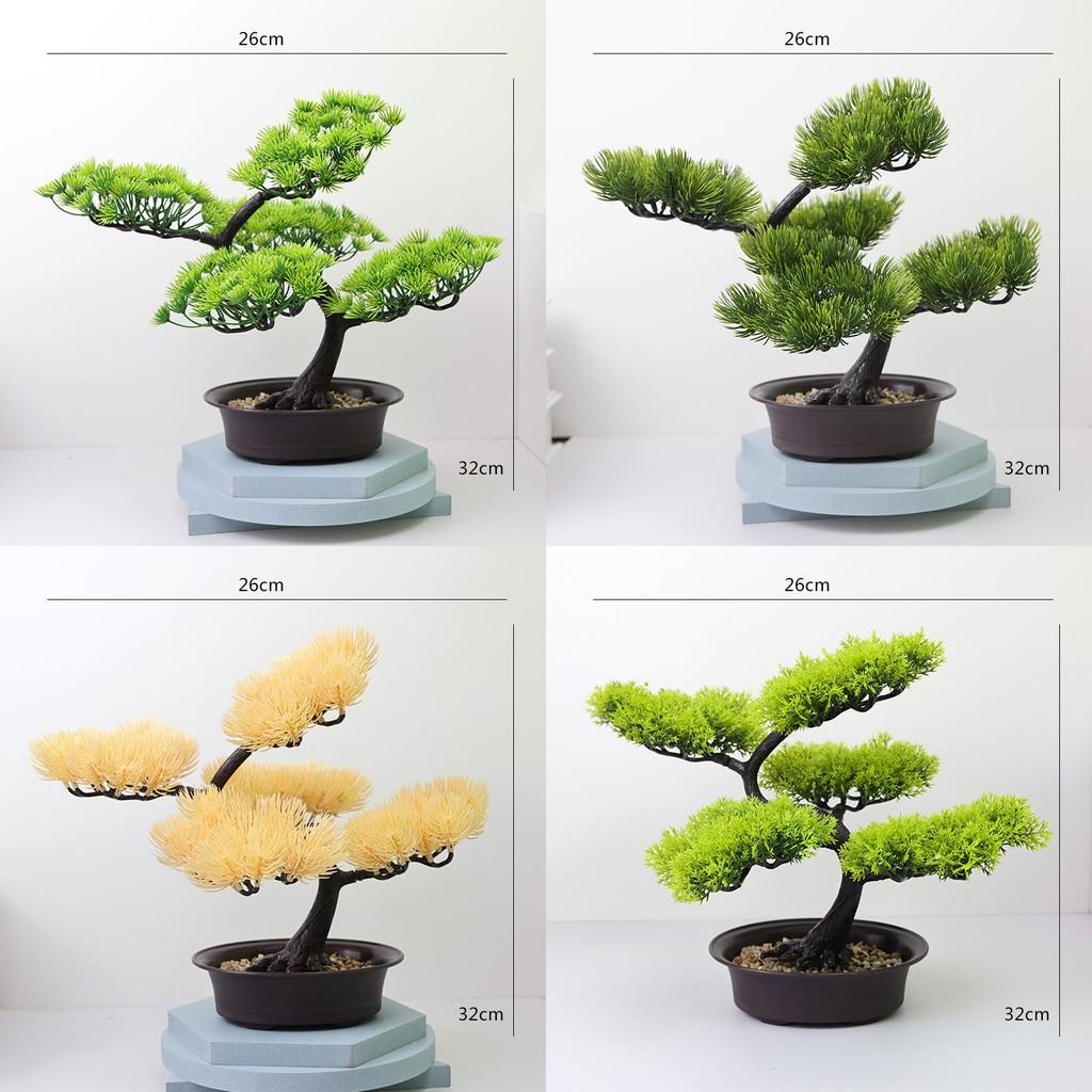 Home Decor Artificial Pine Tree With Plastic Material For Living Room And Office Display