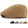 HT4887 Mens Berets Women Solid Plain Ivy Flat Cap Artist Painter Vintage Wool Blend Beret Hat Adjustable Autumn Winter Beret Cap