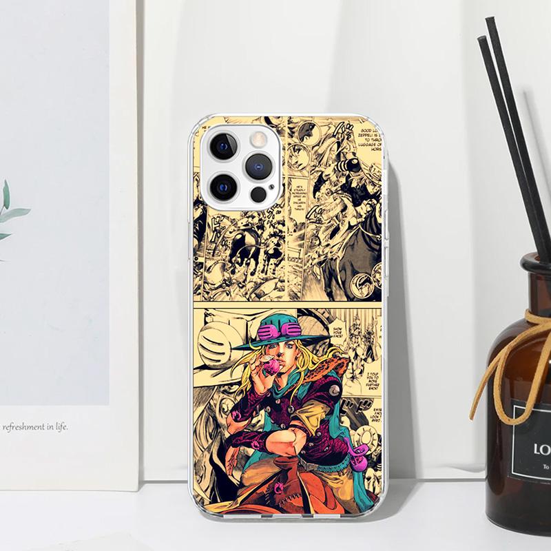 

Anime JoJo Bizarre Adventure Phone Case For Iphone 17 Air 16 15 Plus 16E 14 Pro Max 13 Mini 12 11 7 8 SE Fundas Soft Back Cover iPhone 16E