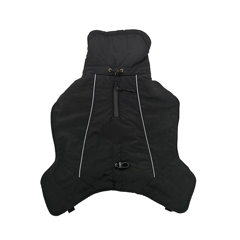 

Водонепроницаемая куртка для щенков, зимняя теплая одежда для домашних животных для маленьких и средних собак, одежда для померанского корги, бульдога XS чёрный