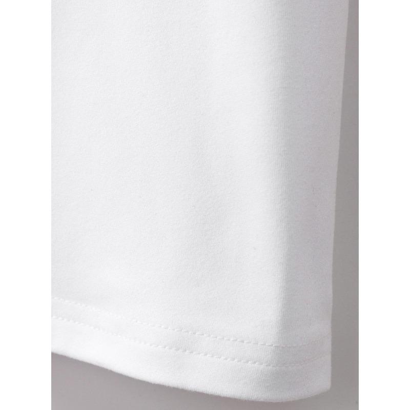 Dámské tričko s krátkým rukávem a kulatým výstřihem, evropská velikost - Neprůhledný potištěný top, Ležérní halenka na jaro, léto, podzim, Lze prát v pračce, Ležérní oblečení