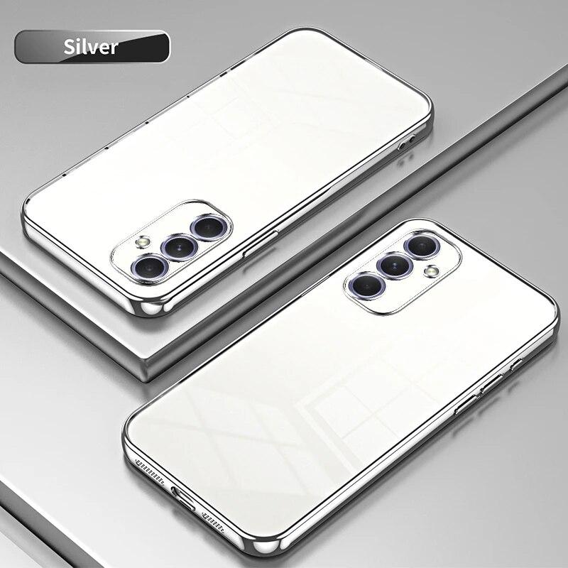 Clear Plating Case For Samsung Galaxy A55 A35 A25 A15 A05 A05S A14 A54 A34 A24 A04S A53 A13 A23 A33 A52 A72 A12 Soft Back Cover