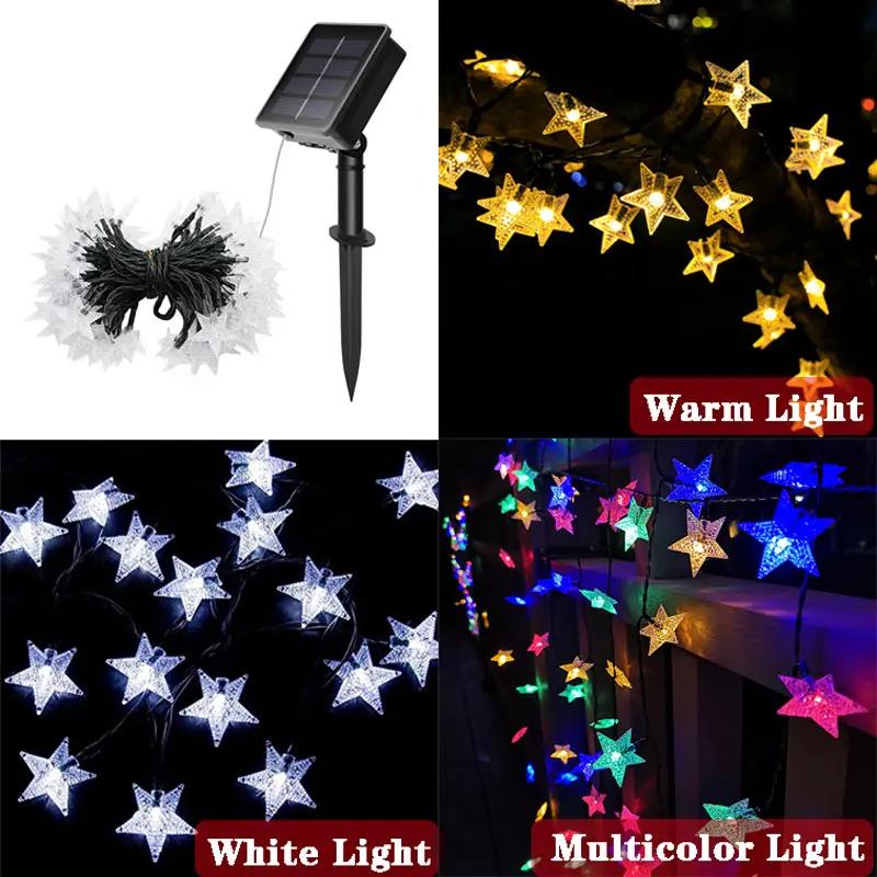 8 Modes Solar Light Crystal Ball Honey Bee LED String Lights Fairy Lights Garlands for Christmas Party Easter Outdoor Decoration