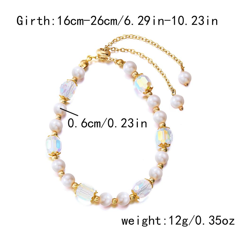 Colorful Crystal Beads Beaded Pearl Bracelet for Wedding Party Bracelet Bohemian Women Jewelry Fashion Gift