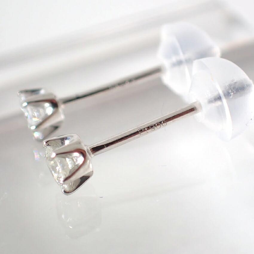 [New] Pt900 Diamond Studs 0.11ct, 0.11ct Earrings/g518-90