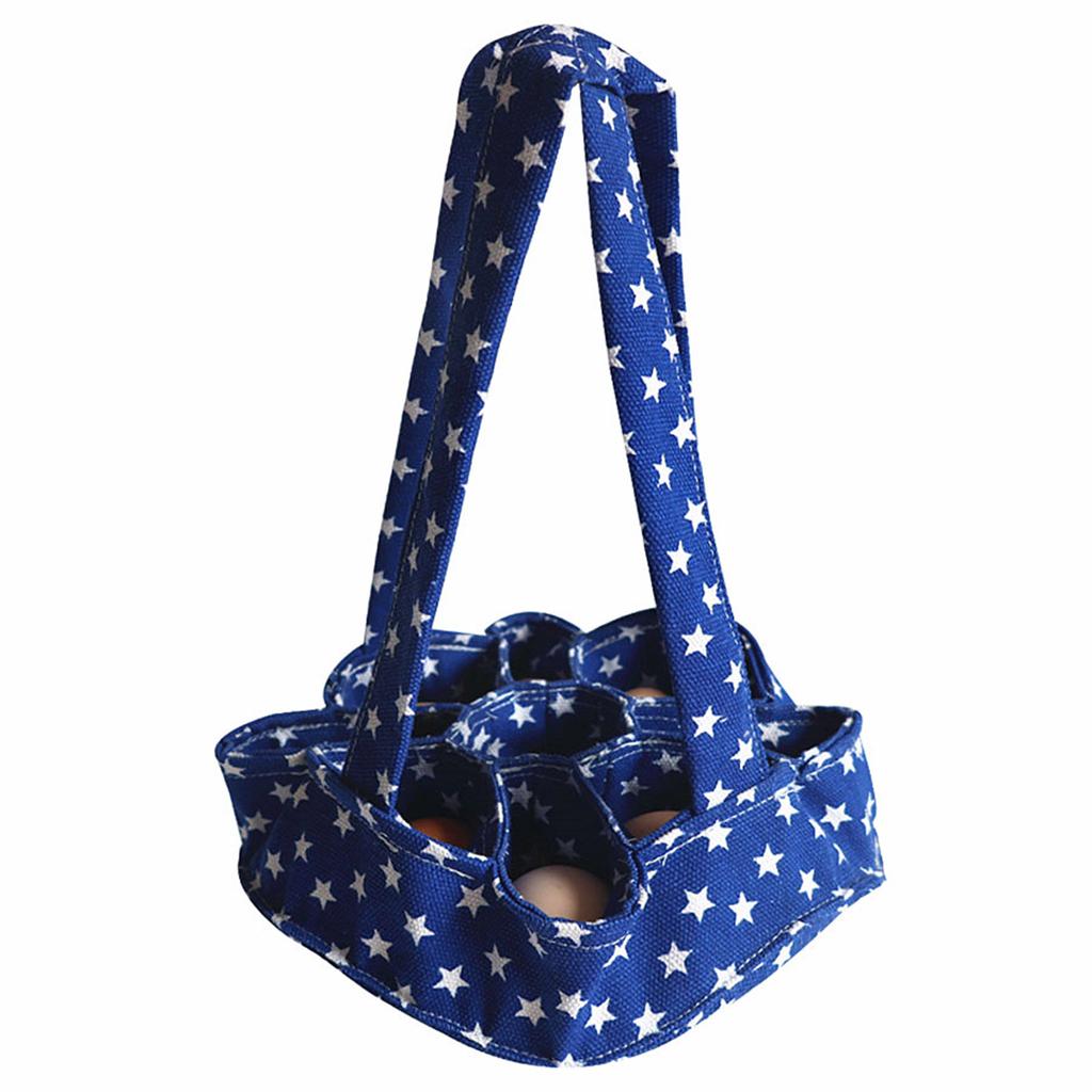 Faltbarer Sammelkorb mit Griff Leinwand Ente und Hühnereier Aufbewahrungstasche Praktischer Eierorganisator Küchenutensilien