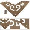 5 Pcs Corner Protector Antique Style Case Box Pure Brass Cloud Shaped CornerBronze