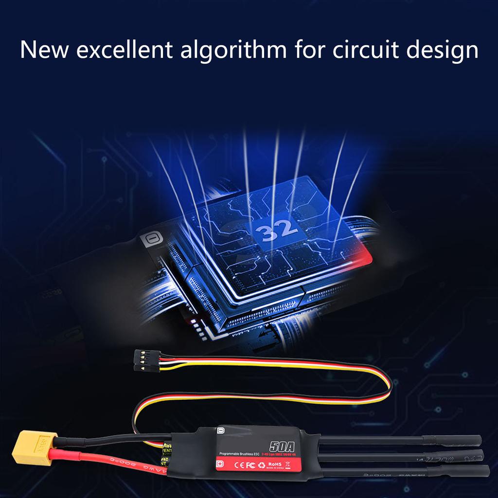 100A RC Electric Speed Controller Brushless Motor ESC Replacement Part for DIY RC Aircraft Fixed Wing Drone