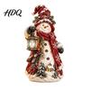 Christmas Snowman Figurines Figurine Resin Tabletop Decoration with Hat Scarf Pine Ornament Gifts Branches Holiday Winter Decor for Home Mantel