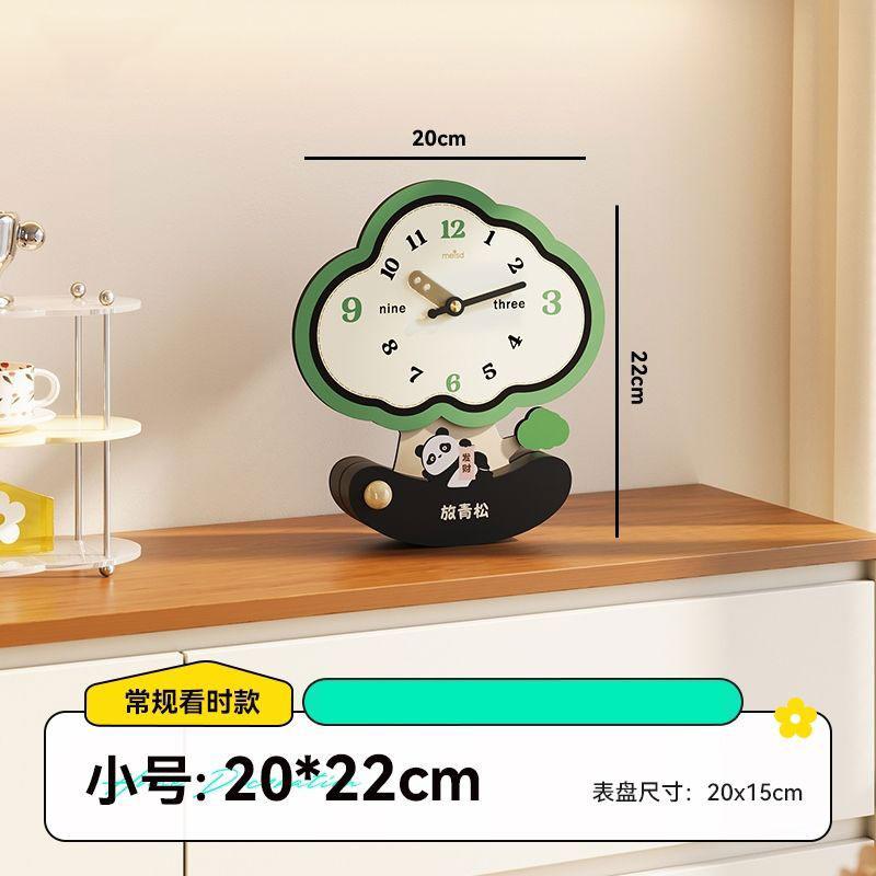 

Creative Panda Desk Clock 2025 New Living Room Desktop Clock Ornaments Porch Decorative Table Clocks Watch Home Decoration