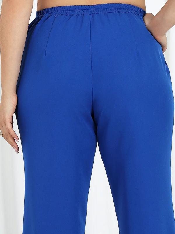 2026 Women's Loose Casual Chiffon Autumn Suit: Solid Color Top and Pants Set