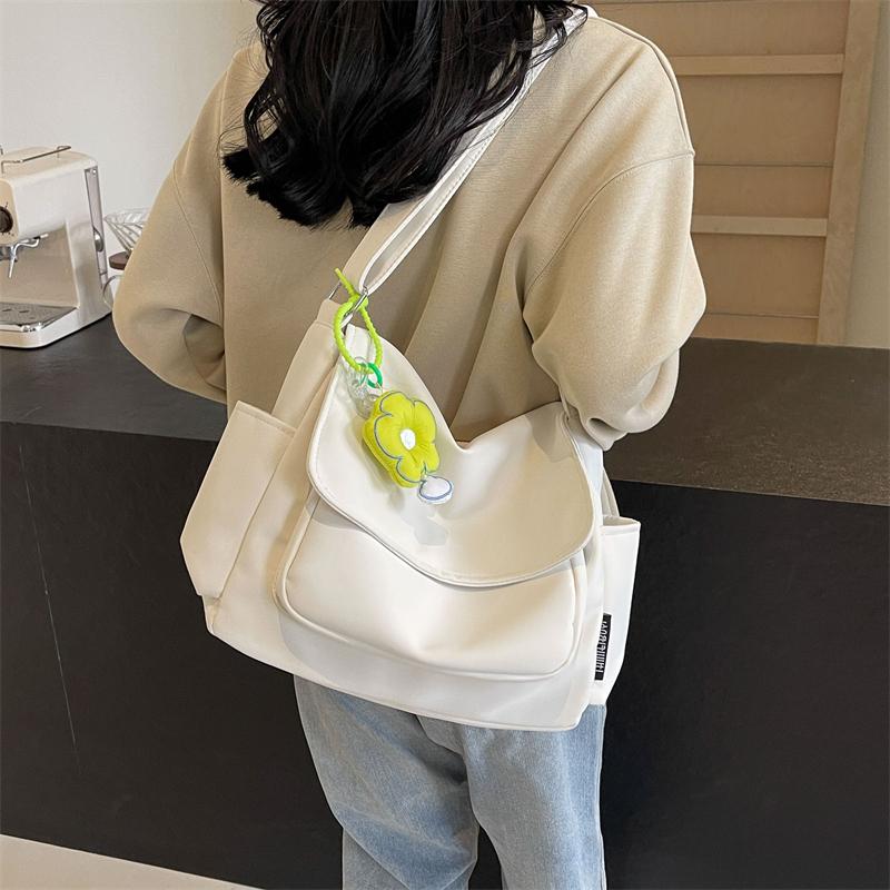 Women's School Messenger Bags For Women Shoulder Ladies Designer Handbag Solid Large Capacity Casual Canvas Shoulder Female Bags