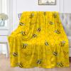 Cartoon Bee Fleece Blanket For Kids Soft Animal Comforter With Polyester Material