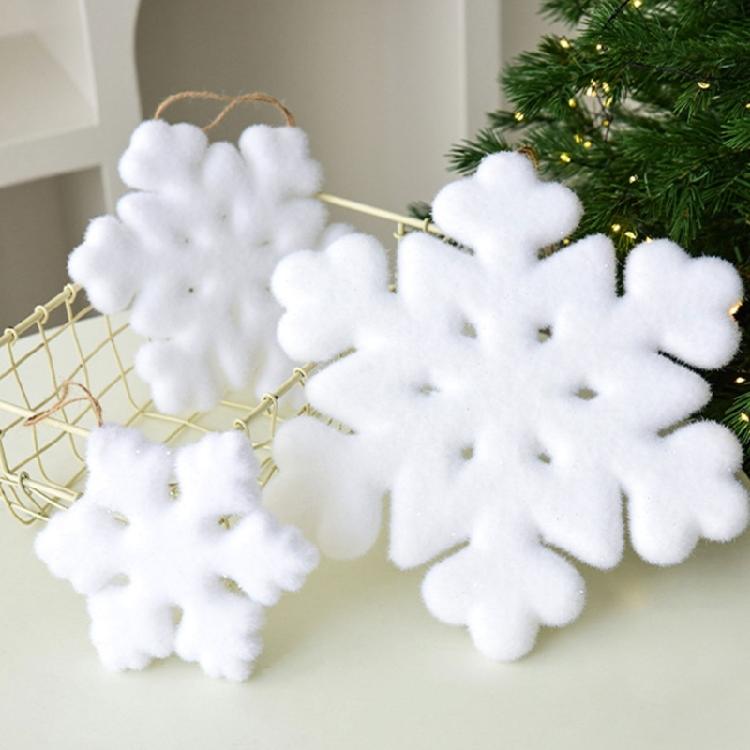 Soft-Furred Snow Crystalloid Christmas Tree Multiple Purpose Celebratory Adornment Environmentally Safe Design for Winter Festivities