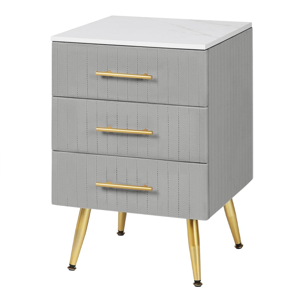 Bedside Cabinet Nightstand with 3 Drawers White Pink Chest of Drawers Sideboard Coffee Table Storage Bedroom Home Furniture