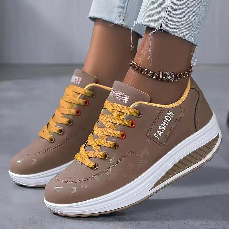 MAEDEF Women Shoes Platform Casual Shoes Women Walking Sneakers Wedge Heel Thick Sole Sneakers Lace-up Shoes Woman Sports Shoes