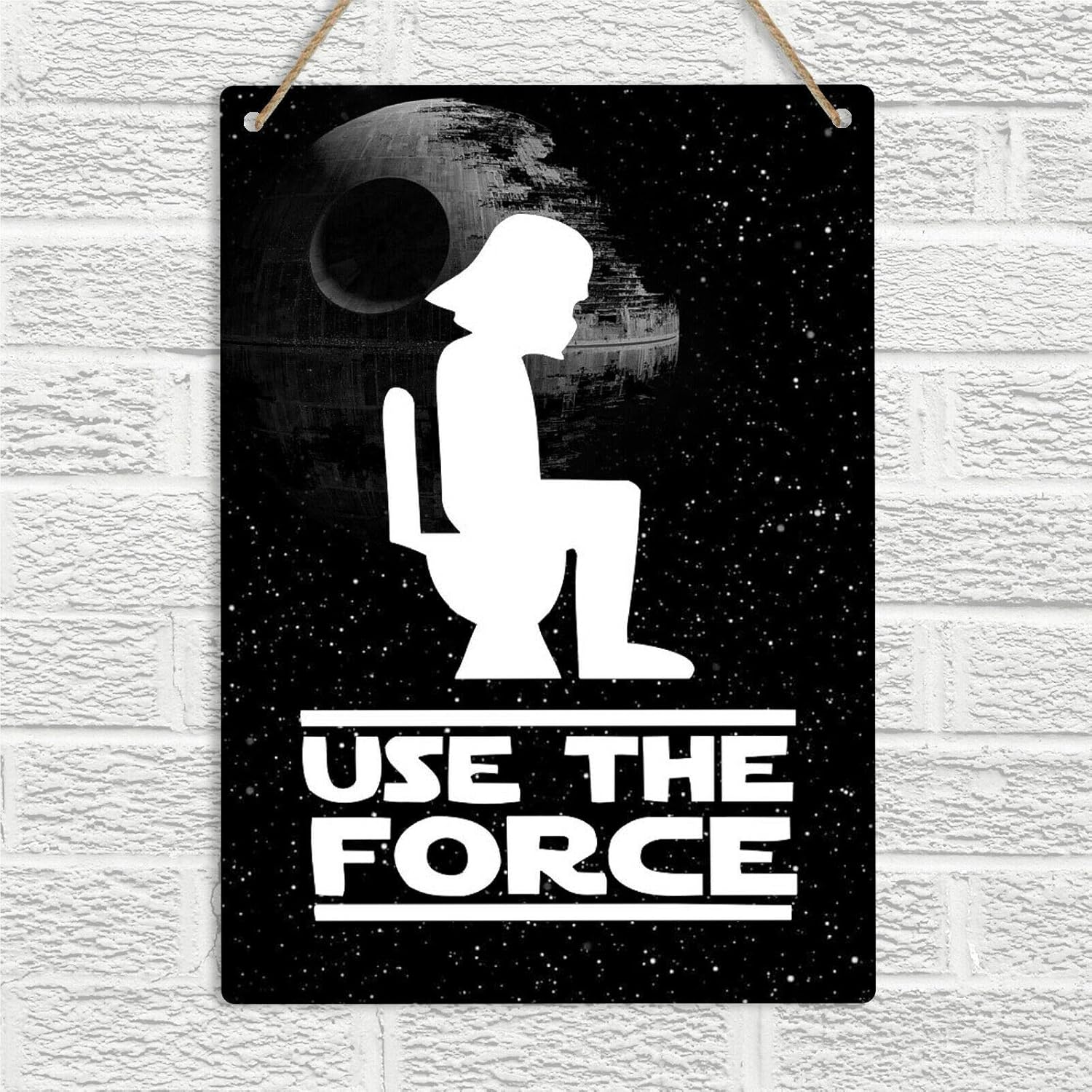 

New Tin Sign Vintage Retro Signs Use The Force Funny Wc Toilet Restroom Home Bar Club Hotel ; Outdoor Street Garage Metal - 20x30cm（7.8x11.8inch）