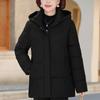 Plus Size XL-5XL Middle Age Woman Coats Winter Short Parkas Hooded Embroidery Casual Thick Warm Outerwears Women's Jackets
