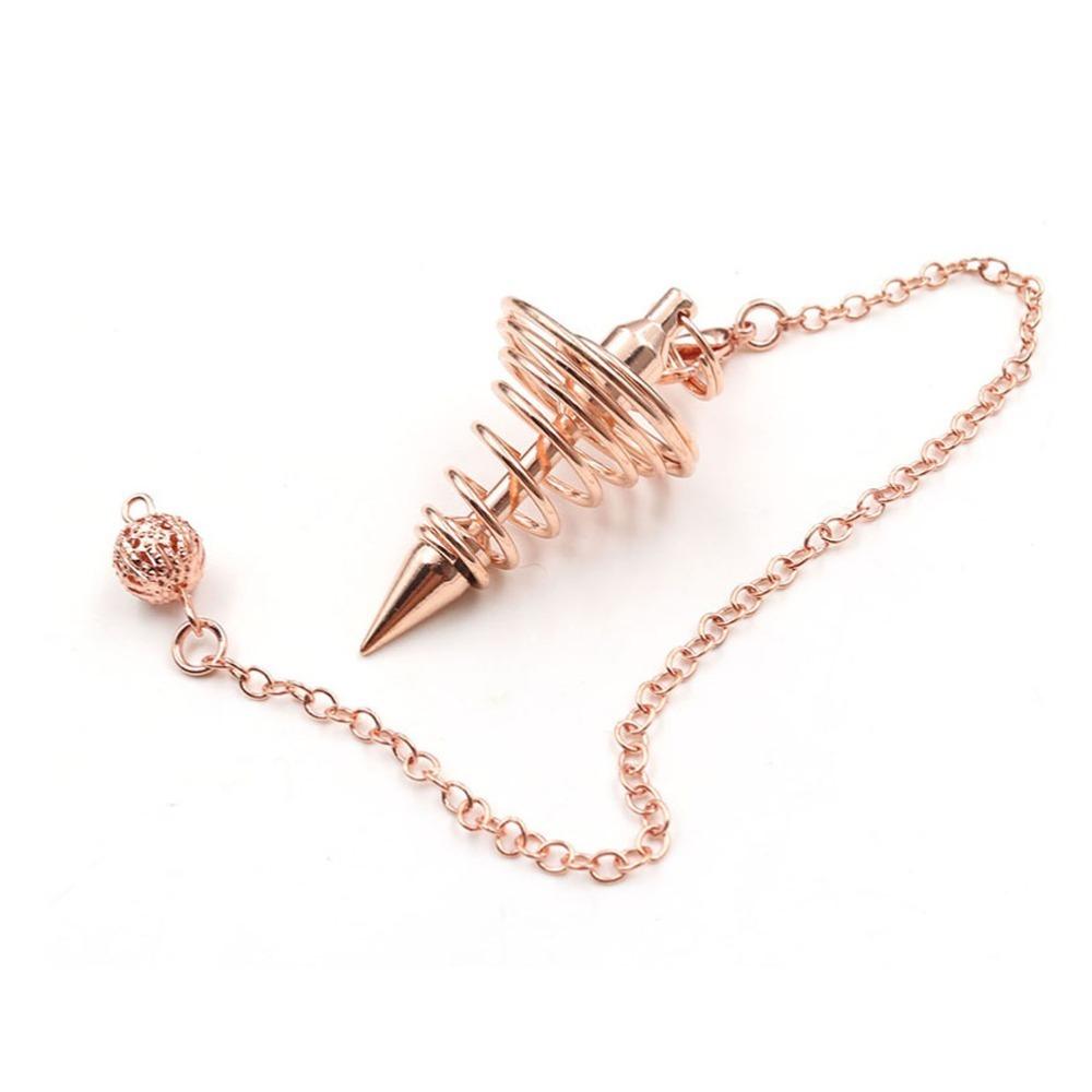 Copper Plated Metal Dowsing Pendulum Rose Gold Meditation Pendulum  Meditation