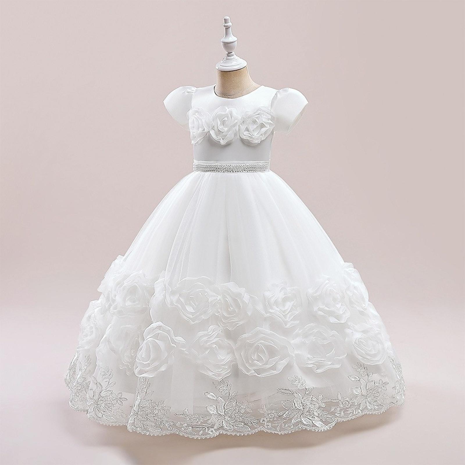 

Платье принцессы для девочек для выступления 160 белый