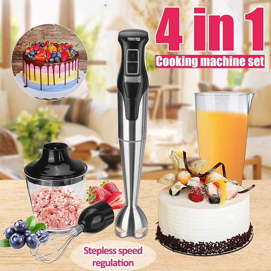 1000W 2 Gears+Variable Speed Mini Hand Blender Chopper With Beaker Whisk Immersion Mixer 220-240V